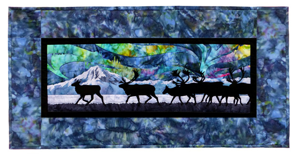 Aurora Nights: Across the Flats Individual Wallhanging